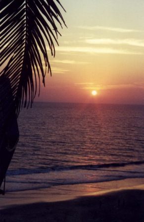 sunset on Varkala